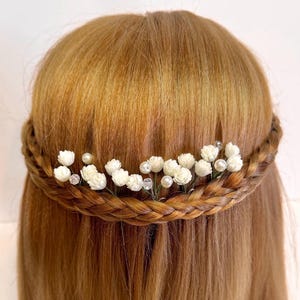 Wedding ivory gypsophila hairpins Baby breath