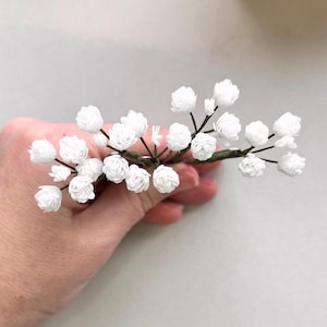 Wedding flower hair pins piece babys breath, bridal headpiece