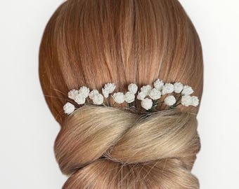 Wedding gypsophila hairpins Baby breath, white babys breath