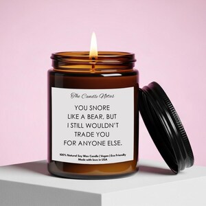Snoring Candle, Funny Anniversary Gift For Husband, Gift For Boyfriend, Funny Candles, Valentine&#39;s Day Gift, Funny Boyfriend Gifts For Him
