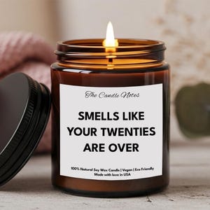 Funny 30th Birthday Candle Gift: Scented Soy Candle for Her