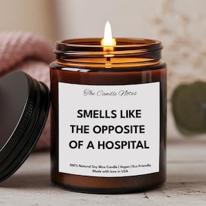 Funny Nurse Gift: Vegan Coconut Soy Candle - Custom Scented