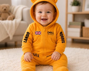 Traje de bebé Lando Norris / Ropa infantil de regalo F1 / Pelele / Body LN4 - Ropa de bebé F1