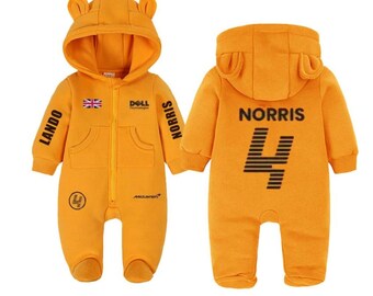 Lando Norris McLaren Babyanzug | F1 Geschenk | Strampler aus Baumwolle