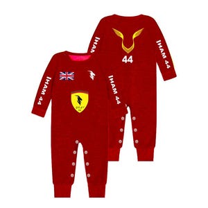 Lewis Hamilton 44 baby romper- Ham 44 baby suit for little F1 Fans- Lewis Babysuit, Baby Romper, Birthday gift babysuit, Christmas gift suit