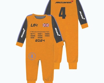 Lando Norris McLaren Baby Romper, F1 Racing Suit