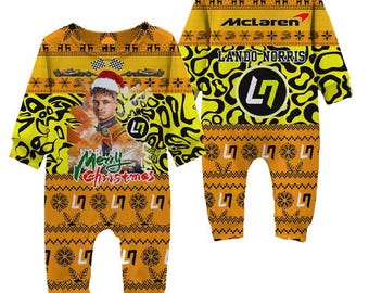 Lando Norris Baby Romper, McLaren F1 Racing Fans