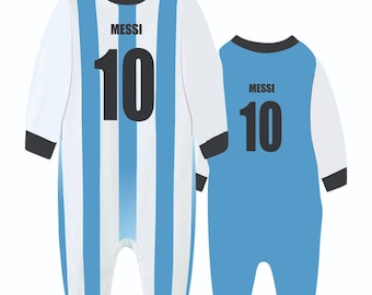 Lionel Messi Baby Romper, Football Fan Bodysuit