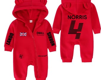 Lando Norris Baby Romper, McLaren F1 Racing Suit