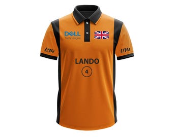 Camisa polo Lando Norris McLaren F1, presente perfeito para fãs de Fórmula 1.