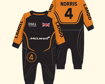 Lando Norris Baby Romper, McLaren F1 Racing Suit