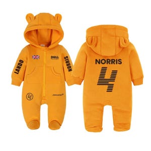 Katoenen babyromper Lando Norris | F1 babykleding | Kinderromper | Kerstcadeau