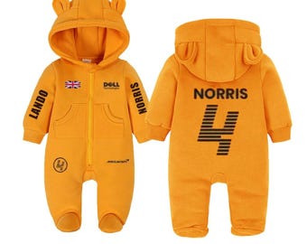 Macacão infantil Lando Norris | Roupa de bebê F1 | Body infantil | Presente de Natal