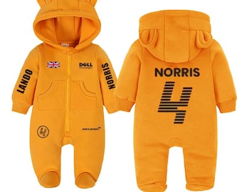 Lando Norris McLaren baby suit | F1   birthday gift | Cotton romper