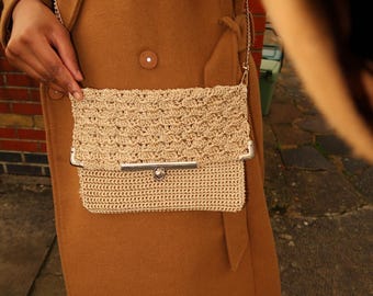 Shell Lace Clutch Bag Crochet Pattern | DIY Digital Tutorial for Handmade Purse