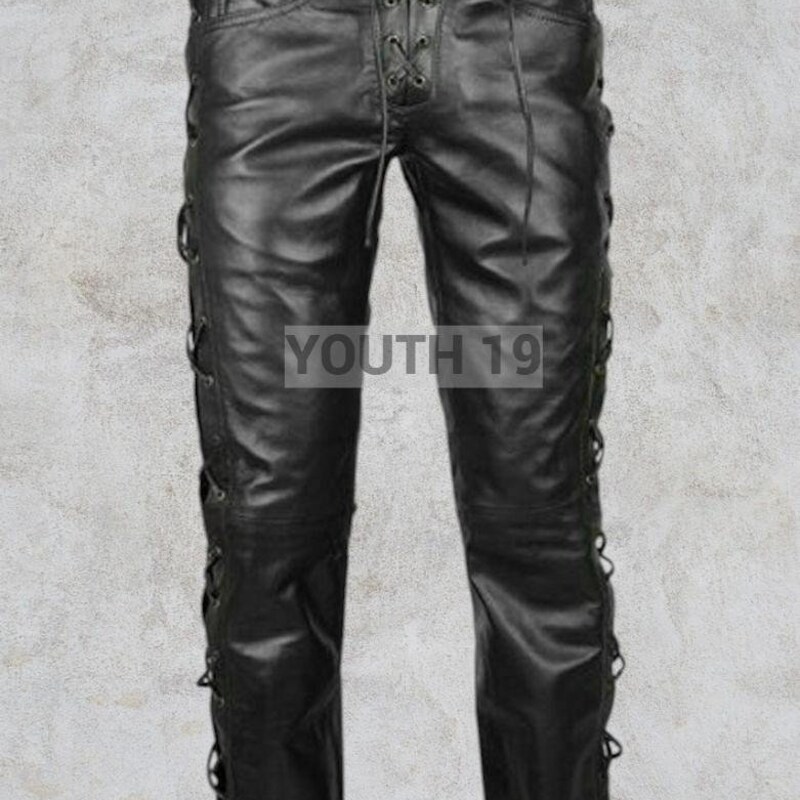 KRAWEHL " Damen- LEDERJEANS / Motorrad - Lederhose In Schwarz Gr. 38
