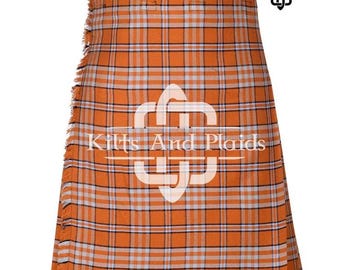 TENNESSEE Tartan Scottish 8 Yard Kilt - Traditional Highlander Kilt for Men - 16 Oz Tartan - Made to Order Kilt - Handmade Kilts