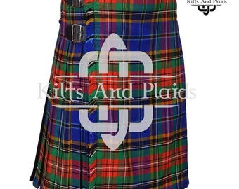 Beattie Clan Tartan Kilt für Männer - 8 Yard Traditioneller Highland Dress Kilt - Benutzerdefinierte handgefertigter Kilt