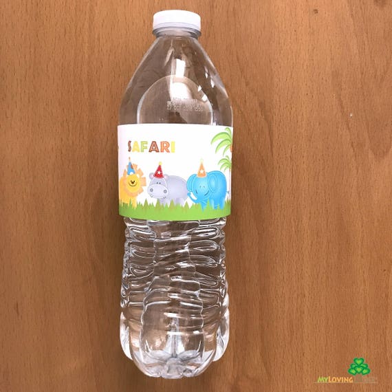 20 Wild One Birthday Party Decorations Jungle Theme Water Bottle