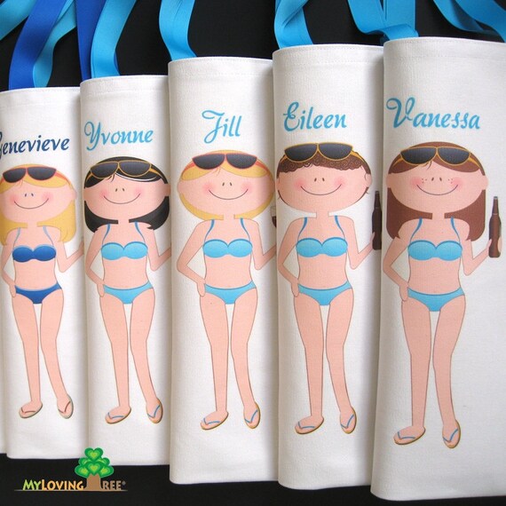 Personalized Bridesmaids Gifts Bags Summer Wedding Spring Wedding