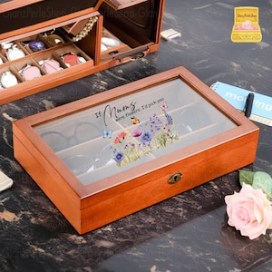 Personalized Luxury Wooden Eyeglasses Box, Eyeglass Display Case, Eyewear Holder, Eyeglass Box with Drawer, Eyeglass Storage, Gift for Her