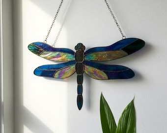 Beginner-friendly Stained Glass Dragonfly Patterns - PNG & PDF Digital Download. Dragon-fly