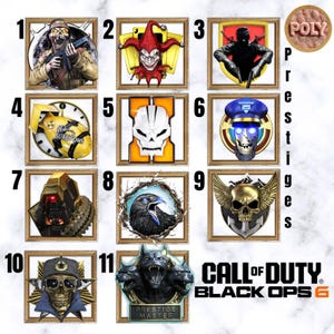 SUB BADGES Black OPS 6 Prestiges