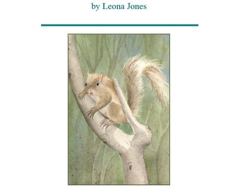 Tutorial Painting of "Squirrel" How to Paint Watercolor, Instant Download