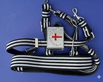 Pasek z mieczem i klamrą do rycerza templariuszy masońskich z regulowanym paskiem