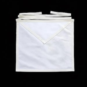 Masonic White Cotton Member Apron (Single)