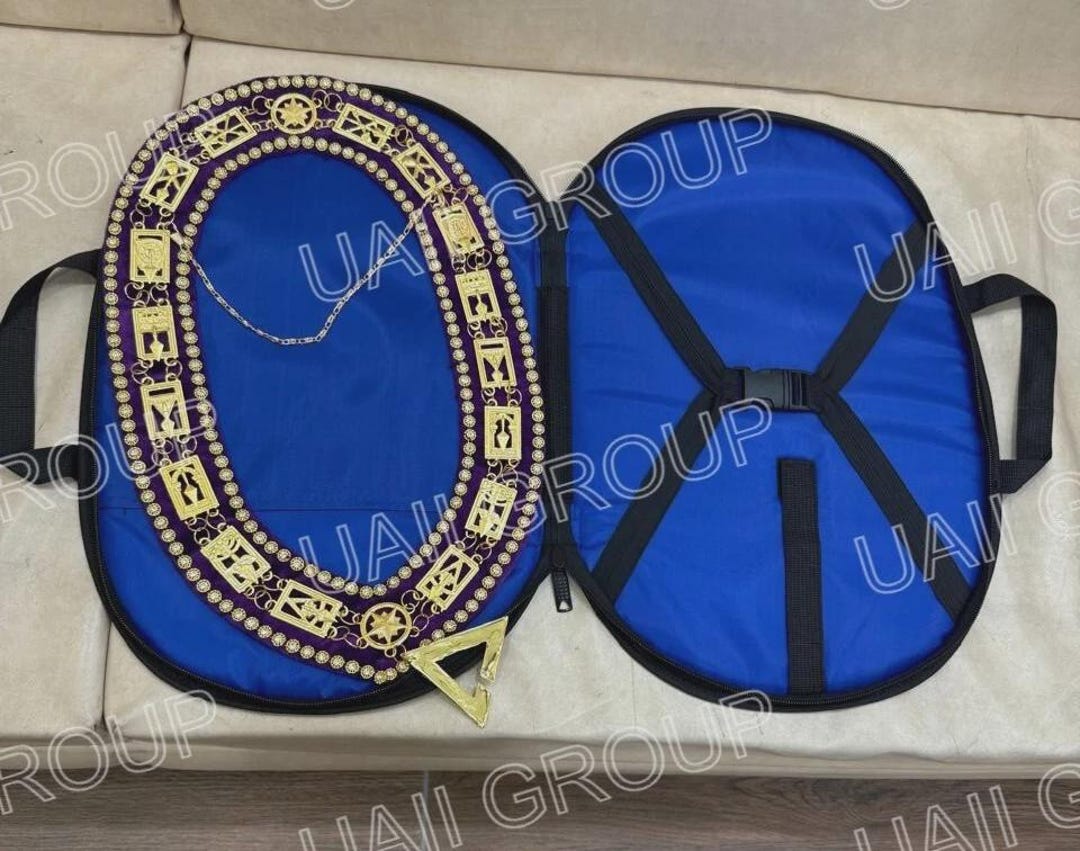 Masonic Regalia Cryptic Mason Royal & Select Master Chain Collar With ...
