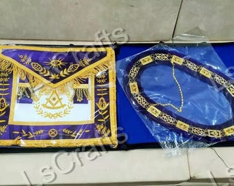FREIMAURER INSALIA CUSTOM PAST MASTER 100 % Lammfell SCHÜRZE