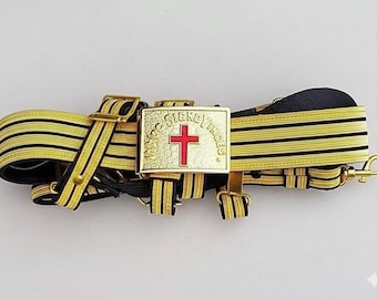 Pas i klamra do miecza templariuszy masońskich dla rycerzy sir. Rozmiar regulowany od 36 do 50.