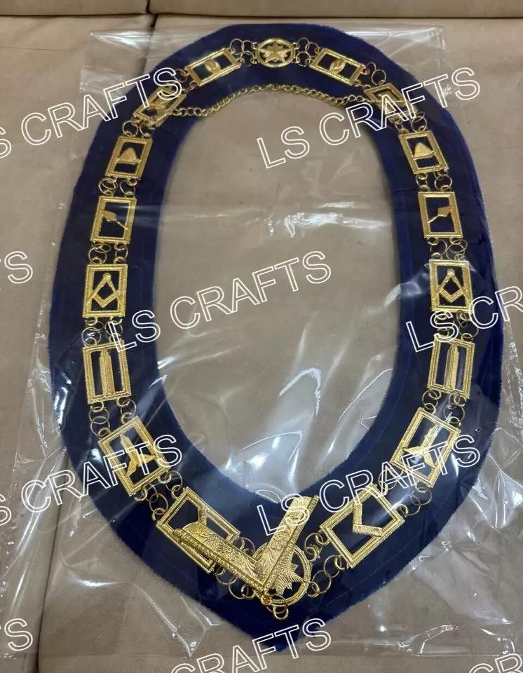 Collare Ufficiale Loggia Blu Gran Diacono Anziano Massonico Gioiello-oro - Foto 8