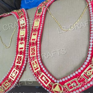 Masonic Royal Arch PHP Past High Priest Metal Chain Collar Set of 2 PCS