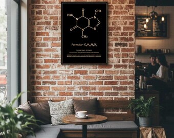The Caffeine Molecule: Wall Art Digital Download