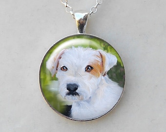 Jack Russell Necklace, Jack Russell Owner Gift, 30mm, Pet Keepsakes, Terrier Necklaces, May Birthdays