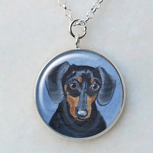 Dachshund Necklace, Pet Keepsake, Dachshund Owner Gift, Pet Mementos, August Birthdays, Doxie Necklace