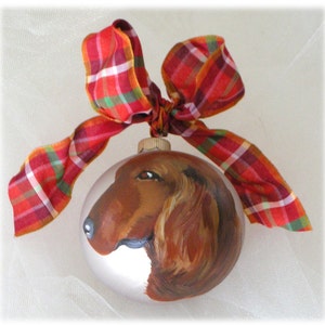 Irish Setter Hand Painted Ornament Silver, Birthday Gifts, Pet Memorial, Gifts for Him, Dog Ornaments, Retriever Gift image 5