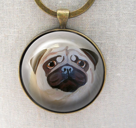 Fawn Pug Keychain Pug Keychain Dog Keychains Pug Memorials Etsy Italia