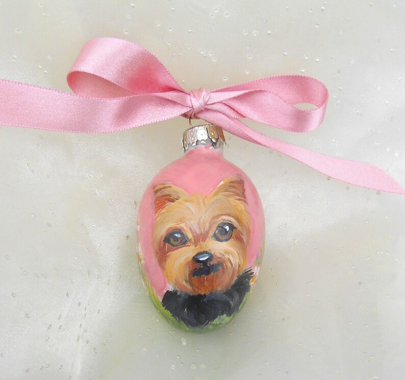 Handpainted Easter Egg Yorkie Egg Ornament Yorkshire Etsy