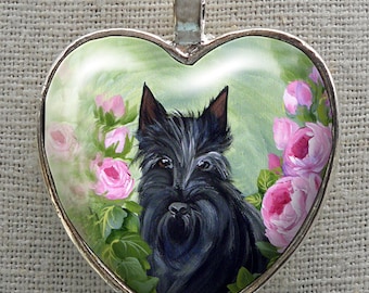 Scottie Heart Necklace, Scottish Terrier, Girlfriend Gift, Birthday Gift Ideas, Trending Items, Dog Necklace