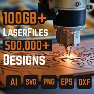 Mega PAQUETE de diseños de corte y grabado láser para láseres de diodo, láseres de CO2, láser de fibra, paquete de archivos de grabado láser 3D, paquete láser, Lightburn