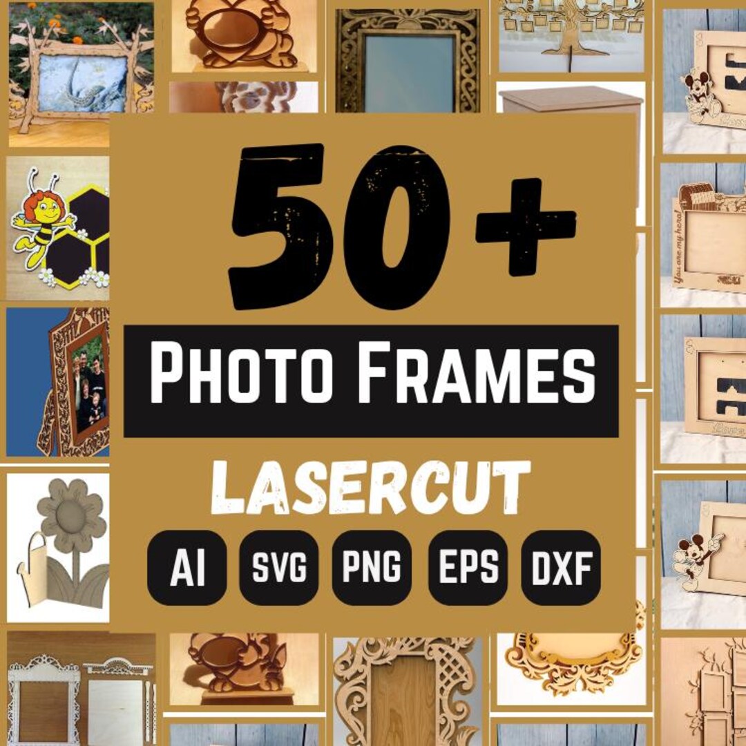 Svg Photo Frame Color 50+ Frames Laser Cut Files SVG, Photo Frame Bundle, Svg, Photo Frames ...