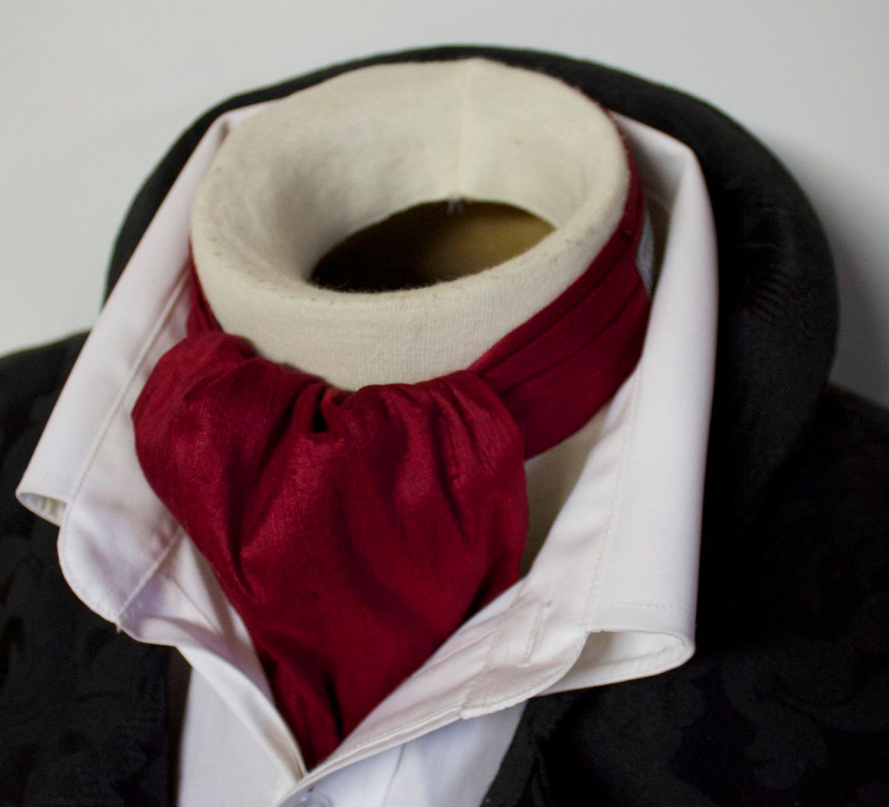Cranberry Red Silk DAY Cravat Victorian Ascot Tie Cravat | Etsy