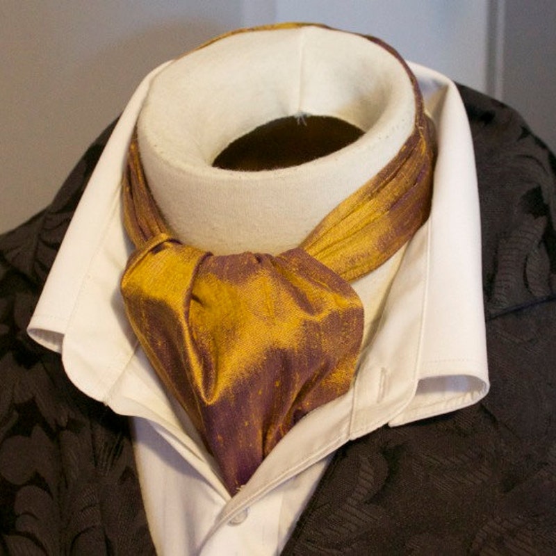 Silver Douppion Silk Cravat