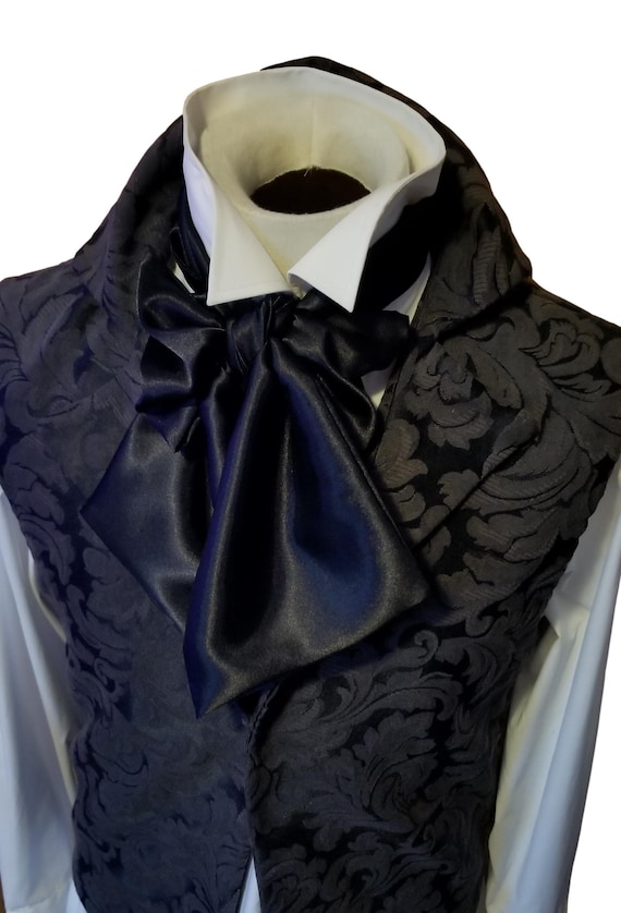 Pumpkin Dupioni Silk Regency Brummel Victorian Ascot Tie Cravat
