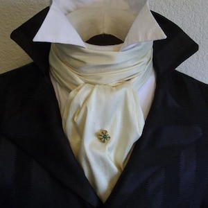 Ascot Tie Colonial Neck Scarf REGENCY Brummel Victorian Ascot