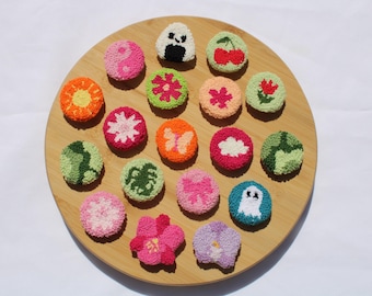 Punch Needle handmade mobile phone holder, Handmade Mobile Phone Grip Holder, Phone Accessories, colorful mobile phone accessory, kawaii, anime, cute
