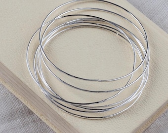 1 Silver Plated Stacking Bangle